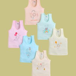 Redden Infant Boys Pack Of 6 Pure Cotton Innerwear Vest-image-31
