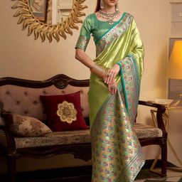 Smart Stree Ethnic Motifs Woven Design Zari Tissue Kanjeevaram Saree-image-5