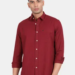 Blu MNKY Men Smart Slim Fit Solid Spread Collar Casual Shirt-image-41