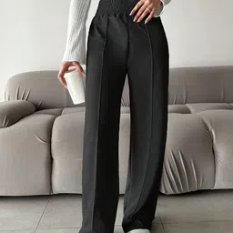 Imsa Moda Women Loose Fit High-Rise Trousers-image-49