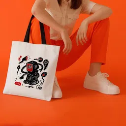 ARTBUG Printed Shopper Tote Bag-image-28