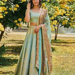 SAUNDH Ready to Wear Lehenga & Semi-Stitched Blouse With Dupatta-image-11