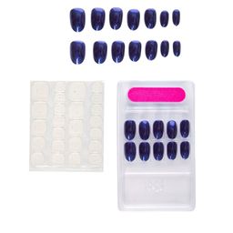 FEELHIGH Set of 24 Reusable Press On Metallic Nails - Shade 05-1