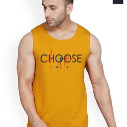 SLOWLORIS Pack Of 2 Printed Round Neck Gym Vests VSL26 CMB(CHS MUSTARD)(JUST NAVY)-image-95