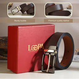 LOOPA Men Textured Leather Formal Belt-image-96