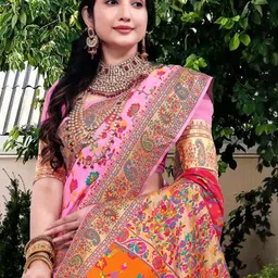 AKSH FASHION Pink Pure Cotton Sarees-picture-41