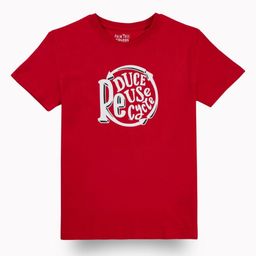 Palm Tree Boys Typography Printed Raw Edge T-shirt-22