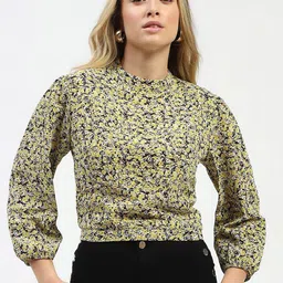 Madame Women Floral Printed High Neck Top-picture-16