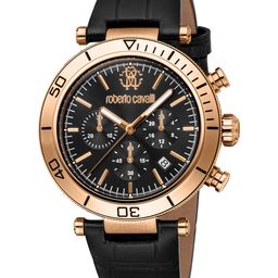 Roberto Cavalli Men Dial & Leather Straps Analogue Automatic Watch RC5G128L0035-image-37