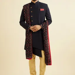 Manyavar Men Printed Sherwani Set-image-15