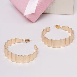 StyleCast Gold Plated Contemporary Half Hoop Earrings-picture-39