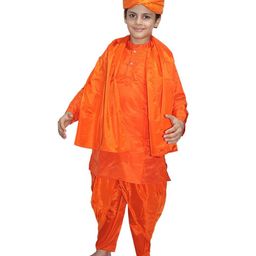 Kaku Fancy dresses Kids Swami Vivekanand Costume Kurta With Dhoti Pant With Pagri-image-71