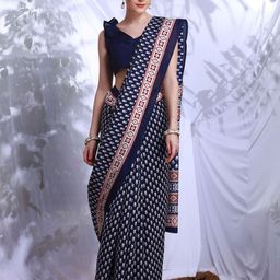 Anouk Rustic Ethnic Motifs Silk Blend Dabu Saree-36