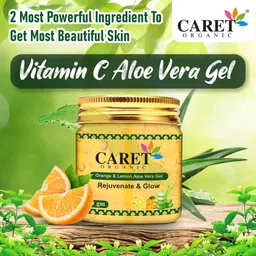 CARET ORGANIC Set Of 2 Neem Tulasi Aloevera Gel & Orange & Lemon Aloe Vera Gel- 100 g Each image 5