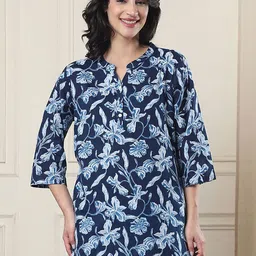 Kanvin Women Ethnic Motifs Print Pure Cotton Kurti-picture-21