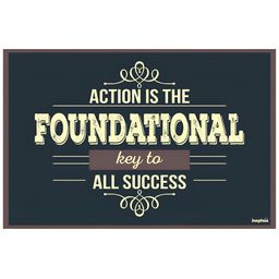 Inephos Blue & Brown Quote Printed Wall Poster-image-79