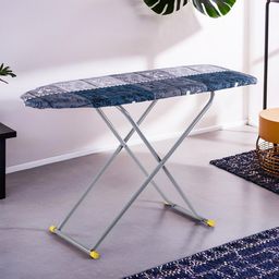 Kuber Industries Grey Metal Height Adjustable Ironing Board with Press Holder-26