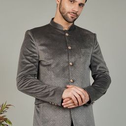 Wintage Self Design Bandhgala Nehru Jacket-picture-11