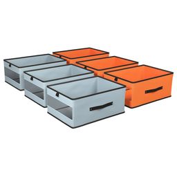 Kuber Industries Orange Set of 6 Regular Multi-Utility Organisers image 2