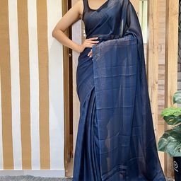 Rangtulika Ethnics Striped Poly Georgette Ready to Wear Saree-image-75