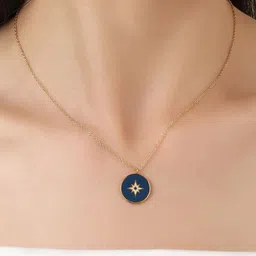 SALTY Pole Star Circular Shape Pendant With Chains-image-41