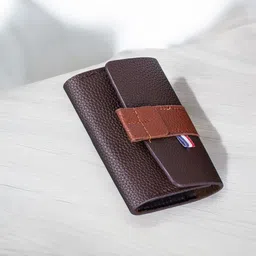 SZN Men Zip Detail Leather Card Holder-25