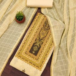 Rangtulika Ethnics Floral Embroidered Unstitched Dress Material-picture-10