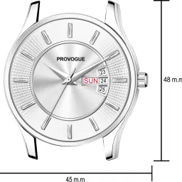 provogue Working Day and Date Analog Watch - For Men PRV-217-SILVER image 5