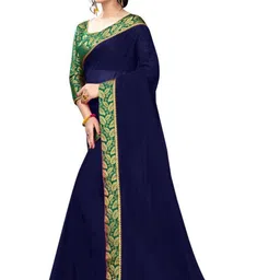 limtd Zari Pure Georgette Saree image 4