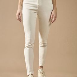 DOLCE CRUDO Women Skinny Fit High-Rise Stretchable Jeans-picture-10