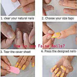 Proplady 10-Pcs French Manicure Embellished Nails Reusable Artificial Press On Nails image 2