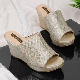 Flat n Heels Wedge Pumps with Laser Cuts-1