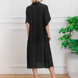 JC Collection Button-Front Longline Shrug image 2