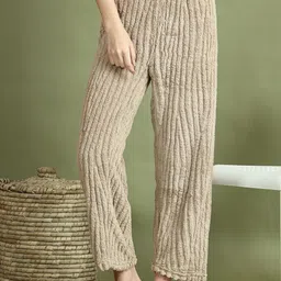GRAGE Women Self Design Fur Lounge Pant-picture-1