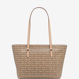 DKNY Textured Structured Shoulder Bag with Cut Work image 3