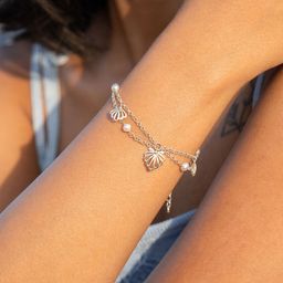 SHAYA Women Sterling Silver Pearls Charm Bracelet-image-74