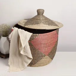 HABERE INDIA Beige-Color Jute Laundry Bags-13