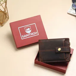 SAMTROH Men Zip Detail Leather Two Fold Wallet-picture-34