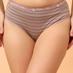 TrybeX Striped Mid-Rise Hipster Briefs SC-WP-Ruchika Line-Brown-image-7