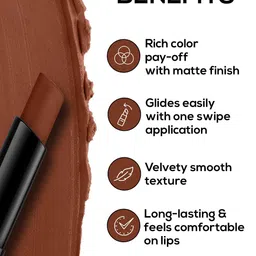 RENEE Very Matte Intense Color Weightless & Long Lasting Lipstick - Deep Espresso image 3