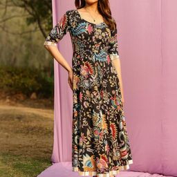 Gulaal Print Fit & Flare Maxi Dress-image-24