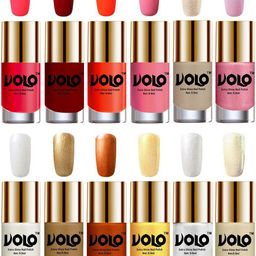 VOLO Set Of 12 Luxury Super Shine Nail Polish -9.9ml Each- Combo No. 323-34