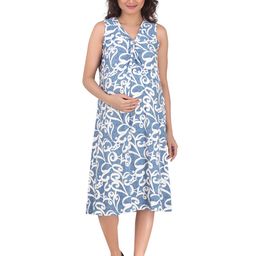 Uzazi Women Printed Maternity A-Line Dress-image-71