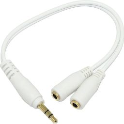 SANNO WORLD White 3.5mm Jack 1 Male to 2 Female Stereo Headphone Earphone Jack Y Splitter Audio Adapter Cable Phone Converter-picture-13