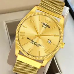 Abrexo Men Stainless Steel Bracelet Style Straps Analogue Watch Abx4605 GD MGT ST-picture-21