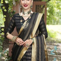 Anouk Rustic Woven Design Zari Saree image 5