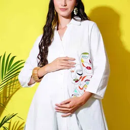 angloindu Women Opaque Maternity Shirt-picture-26