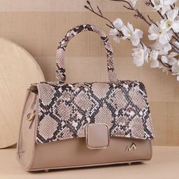Metro Animal Textured PU Structured Satchel-46