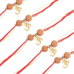 SALTY Set Of 5 OM Rudraksha Thread Rakhis image 5