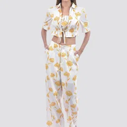 ONLY Floral Printed Shirt Collar Top With Trousers-picture-40